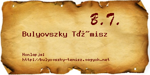 Bulyovszky Témisz névjegykártya